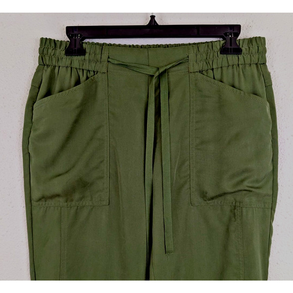 Banana Republic sz S Jogger Pants green 100% lyocell pull on women 1569 - Picture 2 of 7